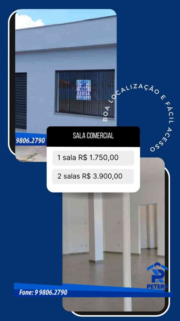 Aluguel de Sala Comercial reformada